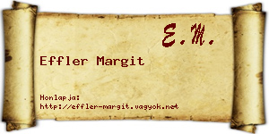 Effler Margit névjegykártya